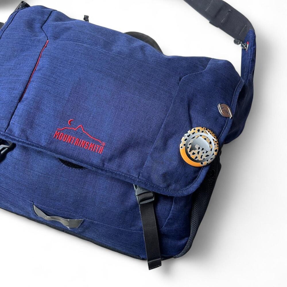 Mountainsmith Vintage Y2k Nylon Cordura Blue Outdoor Messenger Shoulder Bag - Picture 2 of 5